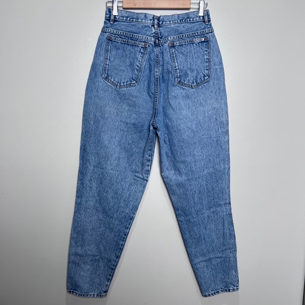VTG Bill Blass Jeans Womens 12 Blue Pleated High Waist Acid Wash Denim 90s Mom - Picture 6 of 14